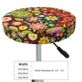 thumbnail image 4 of Balery Hippie Peace Love Velvet Round Bar Chair Cushion Cover Adjustable, Protects From Scratches And Stains, Soft & Washable Ideal For Wooden And Metal Stools - 12 Inch, 4 of 7