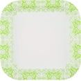 thumbnail image 2 of Glad Square Disposable Paper Plates for All Occasions  New & Improved Quality  Soak Proof, Cut Proof, Microwaveable Heavy Duty Disposable Plates  10" Diameter, 600 Count Green, 2 of 6