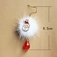 thumbnail image 3 of Santa Claus Christmas Earrings Plush Crystal X-Mas Drop Earrings J-54, 3 of 3