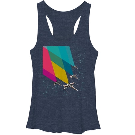 Women s Star Wars X-Wing Colors Racerback Tank Top Navy Heather Medium