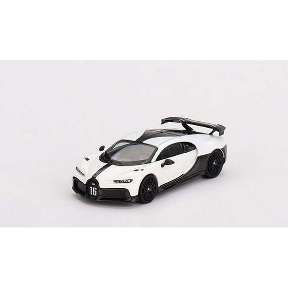True Scale Miniatures Model Car Compatible with Bugatti Chiron Pur Sport White 1/64 Diecast Model Car MGT00569