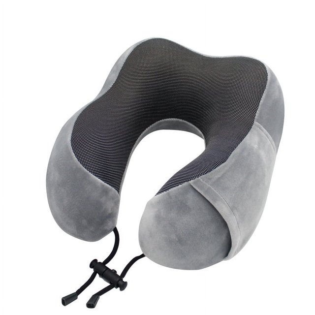 Almohada de espuma viscoelástica en forma de U, almohada de viaje para el cuello, almohada en forma de U para la siesta en la oficina, almohada cervical de rebote lento
