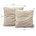 thumbnail image 3 of Tipsy Taupe Upcycled Chenille 20" x 20" Square Floppy Pillow, 3 of 7