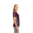 thumbnail image 3 of Sport-Tek Ladies Colorblock PosiCharge Competitor Tee-2XL (Maroon/ Silver), 3 of 6