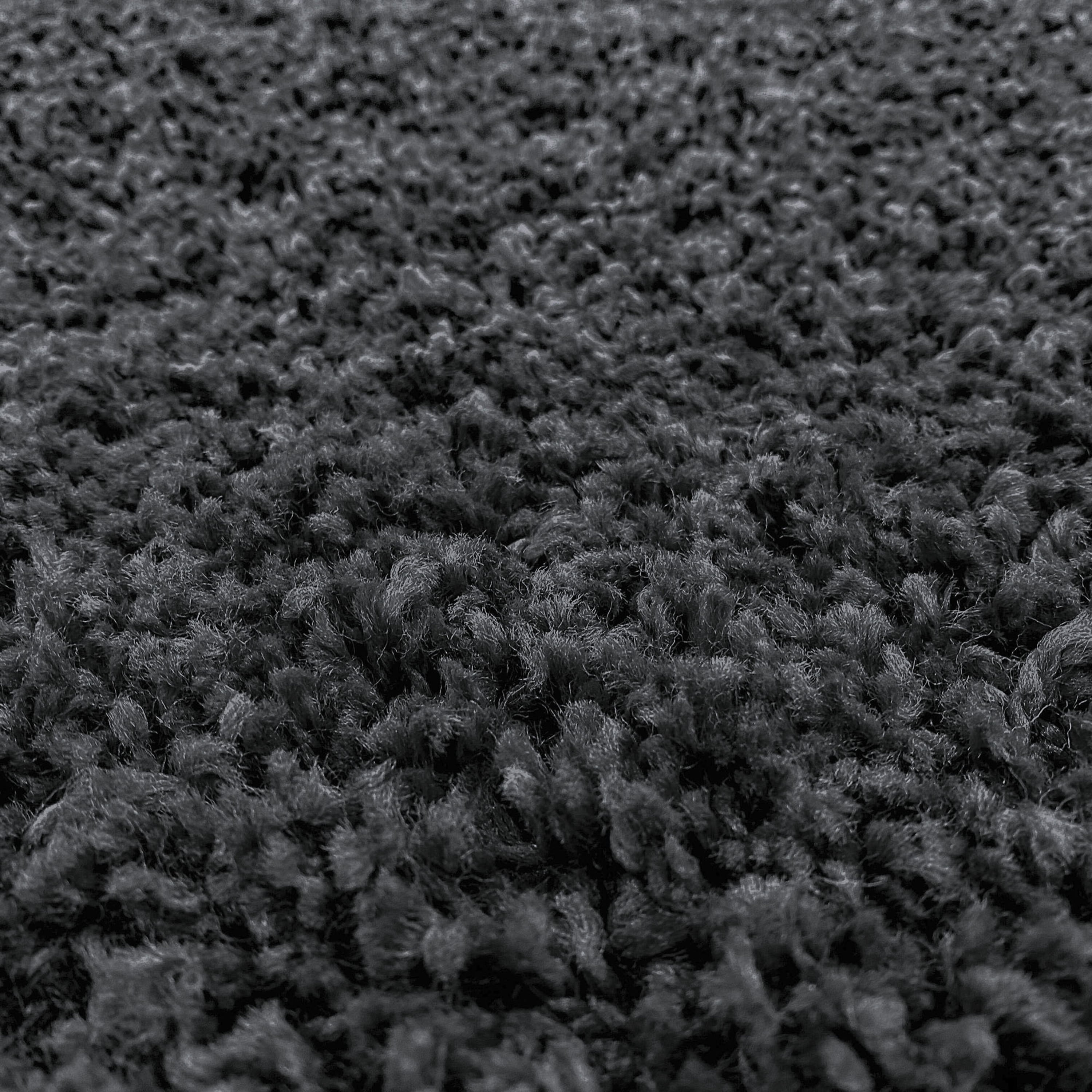Transitional 5x8 Area Rug Shag Thick (5'3'' x 7'3'') Solid Dark Gray Living Room Easy to Clean