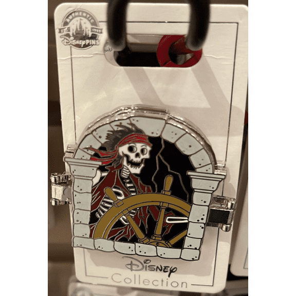 Disney Parks Pirates of Caribbean Fold Out Pin New With Card