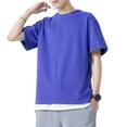 thumbnail image 1 of Camiseta hombre, Camiseta de manga corta para hombre Camisetas de algodón sólido con cuello redondo Abody Extragrande, 1 of 7