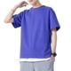 thumbnail image 1 of Camiseta de manga corta para hombre Camisetas de algodón sólido con cuello redondo Camisetas ca MABOTO Camiseta hombre, 1 of 7