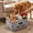 Gray, variant on Fabric Storage Organizer Basket with Wooden Handles, Large Pet Toy Storage Bin for Dog Cat Toys Snacks Supplies, Collapsible Fabric Basket for Home Organization, Decorative Pet Storage
