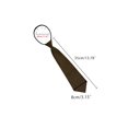 thumbnail image 4 of INSPIRE CHIC Father's Day Men's Pre-Tied Zipper Tie Solid Color Formal Casual Adjustable Wide Tie Brown 35cm/13.8', 4 of 6