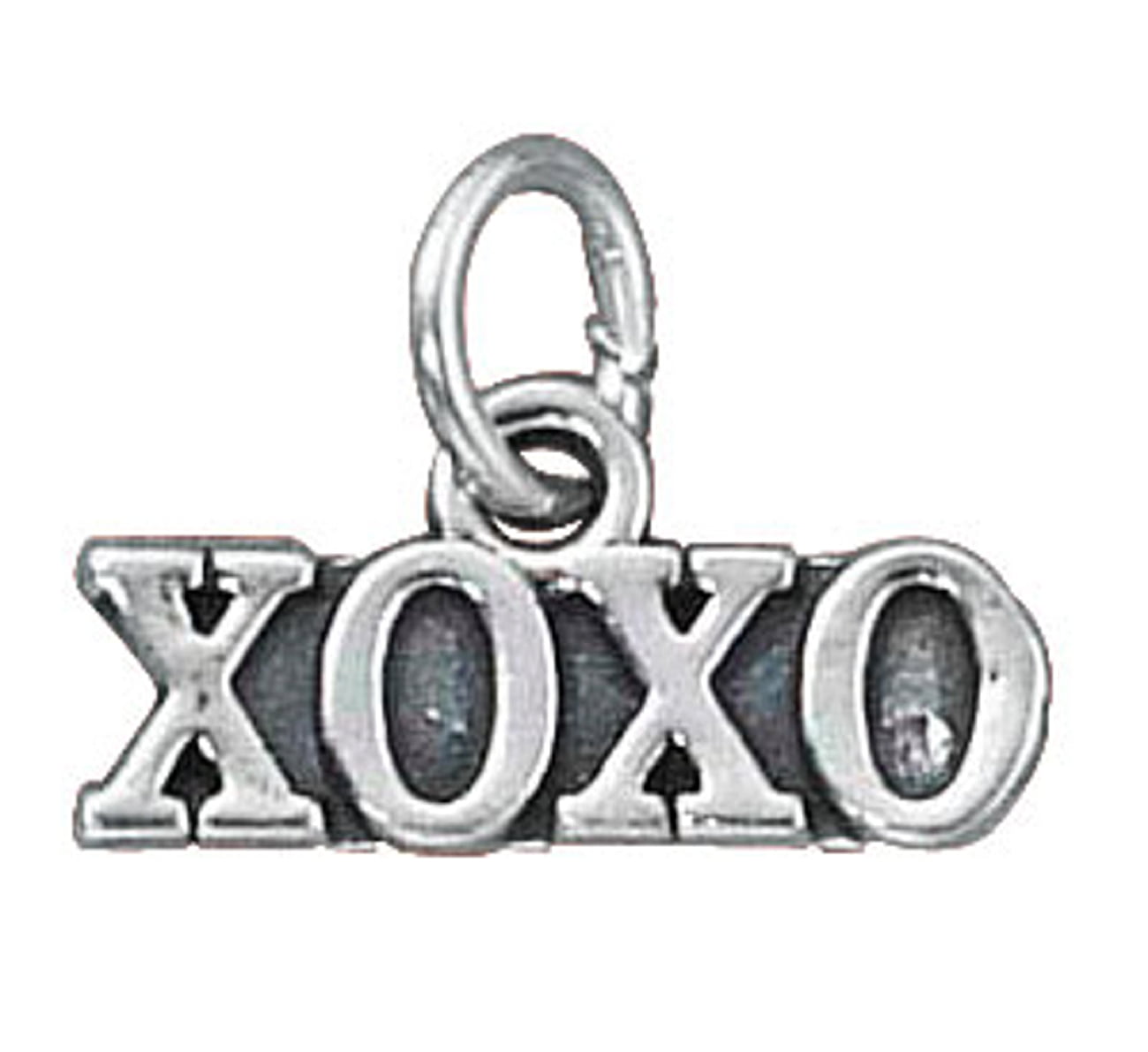 XO necklace 2 sterling silver Cable chain 14 Hugs and kisses Little girls Hugs and Kisses charm necklace in sterling silver on a 14 Little girls jewelry 2 cable chain. 