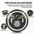 thumbnail image 5 of Motorcycle 7 Inch Led Headlight Universal 7 Inch Round DRL Headlamp Work light, 5 of 8