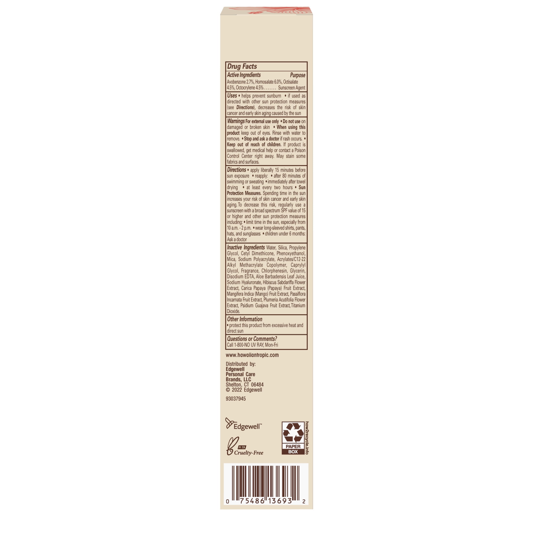 Hawaiian Tropic Sheer Touch Face Sunscreen Serum 1.4 Oz, SPF 30, Oil Free Sunblock