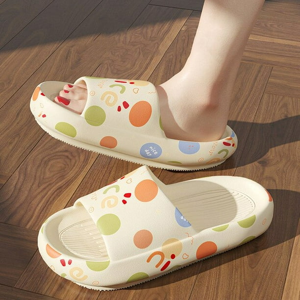Zapatillas de mujer con grafiti, zapatos de verano con dibujos animados, zapatillas de exterior de EVA para mujer, zapatillas antideslizantes de suela gruesa suave para piscina, zapatillas de casa para interiores Tan Jianjun unisex