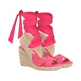 thumbnail image 1 of Alpargata De Plataforma Con Yute Para Mujer Listón Estilizado Lona Fucsia, 1 of 5