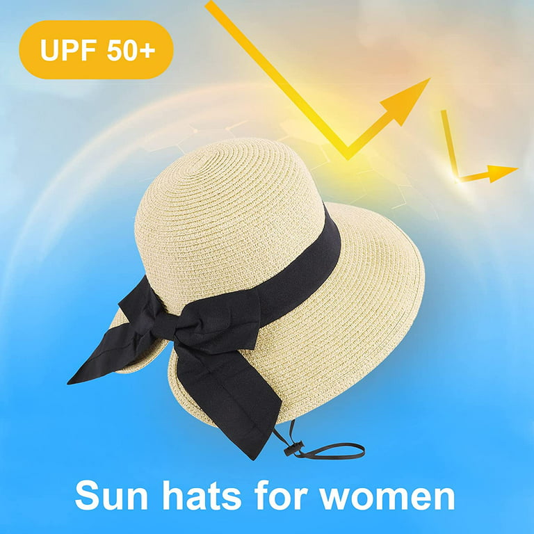 Verabella Sun Hats for Women UPF 50+ Women's Lightweight Foldable/Packable Beach Sun Hat