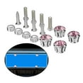 thumbnail image 4 of Kit de 16 tornillos antirrobo para placa de matrícula de coche, compatible con marcos de matrícula. Rosa, 4 of 7