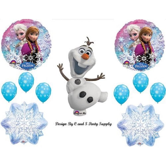 1 X Frozen Olaf #2 Snowman Disney Movie BIRTHDAY PARTY Balloons Decorations Supplies
