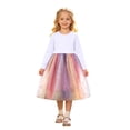 thumbnail image 5 of Bmisegm Back to School Clothes for Teen Girls High Waist Gradient Mesh Long Skirt for Party Princess Wear Girls Skirts 5-6 Years, 5 of 5