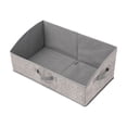 thumbnail image 2 of Bolsa De Tela Organizador trapezoidal plegable gris para estantes, ropa, mantas y bolsos (1 unidad) JASKFLY, 2 of 8