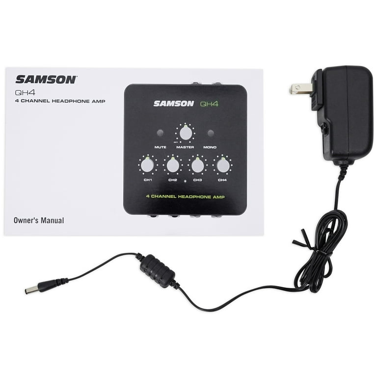 SAMSON QH4 4-Ch Stereo Studio Monitoring Headphone Amplifier Amp+
