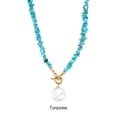 thumbnail image 1 of mmirethe Beautiful Gifts Natural Irregular Rubble Necklace Statement Piece Unique Turquoise, 1 of 6