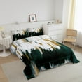 thumbnail image 2 of YST Emerald Green Comforter King Watercolor Graffiti Bedding Set, Striped Oil Painting Down Comforter Aesthetic Modern Bed Set, Ombre Brush Marks Contemporary Quilted Duvet, 2 of 6