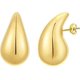 thumbnail image 1 of Pendientes de aro de oro grueso para mujer, aros abiertos huecos con forma de gota de agua, hipoalergénicos chapados en oro, joyería de moda para mujeres y niñas, 1 of 6