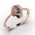 thumbnail image 3 of Art Deco 1.75 Carat Vintage Pear Cut Morganite And Diamond Moissanite Engagement Ring Set, Wedding Ring In 10K Solid Rose Gold, Gift For Her Promise Ring Anniversary Ring, 3 of 3