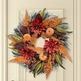 thumbnail image 5 of YOHAVEN Thanksgiving Wreath 20" Large Fall Pumpkin Door Hanging Autumn Harvest Decorations Grapevine Front Door Wall Garland for Home Porch Indoor Outdoor Decor, 5 of 5