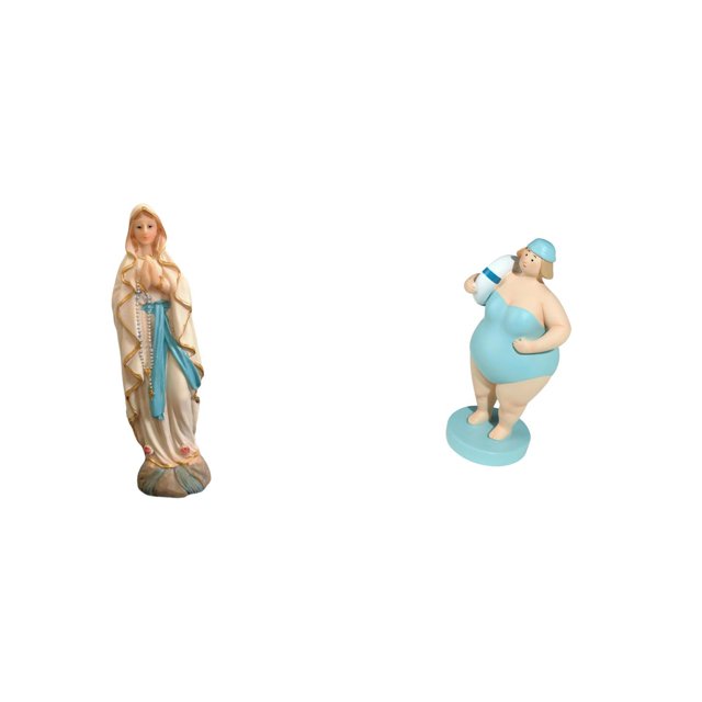 Estatua Decorativa De Resina De La Virgen María En La Playa, Figura Femenina Del Beato Lutero, Escultura, Obra De Arte, Adorno De Mesa Para Oficina, Coche O Sala De Estar.