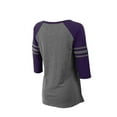 thumbnail image 2 of Boxercraft ZT91 Ladies 3/4 Sleeve Raglan-Purple-M, 2 of 2