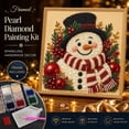 thumbnail image 3 of DIY Christmas Pearl Diamond Art Painting Kit ,Snowman Pattern Pearl Beads Art Craft for Adults Beginner for Home Wall Holiday Decor(No Frame), 3 of 6