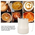 thumbnail image 6 of Rupoun Premium Milk Frothing Pitcher 304 Stainless Steel Spout Mouth Scale Coffee Latte Art Cup for Work Office Espresso Cappuccino Maker, Matte White 550ml / 18.6oz, 6 of 7