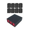 thumbnail image 3 of TISHITA Card Deck Box with 8 Card Dividers Multipurpose Display Sleeved Cards Holder Black Red, 3 of 8