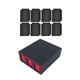 thumbnail image 3 of Caja para guardar barajas de cartas, juego de cartas con 8 separadores, juego de cartas para coleccionar, resistente negro rojo, 3 of 9