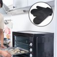 thumbnail image 3 of Toystoory Guantes resistentes al calor Manoplas de horno de silicona Guantes de horno antideslizantes para hornear Cocinar barbacoa Cocina y Comedor negro Toystoory HA027207-02, 3 of 6