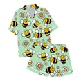 thumbnail image 1 of Ensemble de Pyjama Imitation Soie Imprimé pour Filles, 1 of 4