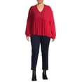thumbnail image 2 of Just My Size Women's Plus Size Pull on Stretch Woven Pants, Also in Petite, 2 of 6