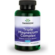 Swanson Triple Magnesium Complex, Helps Promote Restful Sleep & Healthy Mood, 400 mg, 300 Capsules
