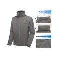 thumbnail image 4 of Men's Waterproof Rain Jacket, Lightweight Rain Coat, Raincoat with Hood for Golf Hiking (Gray L), 4 of 7