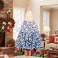 thumbnail image 2 of Gymax 7 FT Artificial Christmas Tree Hinged Snow Flocked Xmas Tree w/ 1264 Branch Tips, 2 of 10