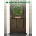 thumbnail image 5 of 2Pcs Wreaths 26" Boxwood Wreath for Front Door, Faux Round Boxwood Wreath, All Season Outdoor & Indoor Window, Porch Wall Decor. Day Farmhouse Wedding Home Greenery Decoration., 5 of 7