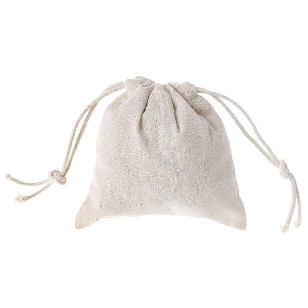Portable Cotton Drawstring Pouch Stuff Storage Bag Laundry Clothes S/M/L