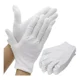 thumbnail image 1 of 24par Guantes Blanco De Algodón Para Monedas Joyería Mesero, 1 of 8