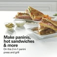 thumbnail image 3 of Hamilton Beach Panini Press Sandwich Maker & Electric Indoor Grill with Nonstick Grill Plates, Stainless, 3 of 9