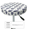thumbnail image 4 of KLL Blue Leaves Round Bar Chair Cushion Cover ,Bar Stool Protector with Elastic, Soft Washable, 4 of 6