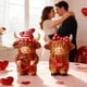 thumbnail image 4 of Figura de pareja de vacas de las Tierras Altas con cupidos y corazones, decoración romántica para el hogar en San Valentín (rojo, 2 piezas) JASKFLY, 4 of 9