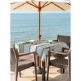 thumbnail image 3 of Outdoor Tablecloth with Umbrella Hole for Patio/Picnic/Party/Camping, Sage Green Blue Waterproof Table Cloth Square Cover Washable, Vintage Shabby Farmhouse Wooden (54"x 54"), 3 of 9