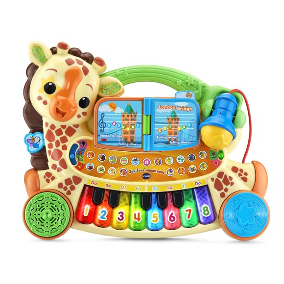 Piano de juguete VTech Zoo Jamz Giraffe con 20 canciones durante 1,5 a 4 años